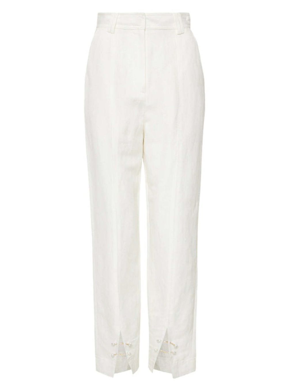 AJE Zita Split Front Tapered Linen Blend Pant white - NWT - summer pant
